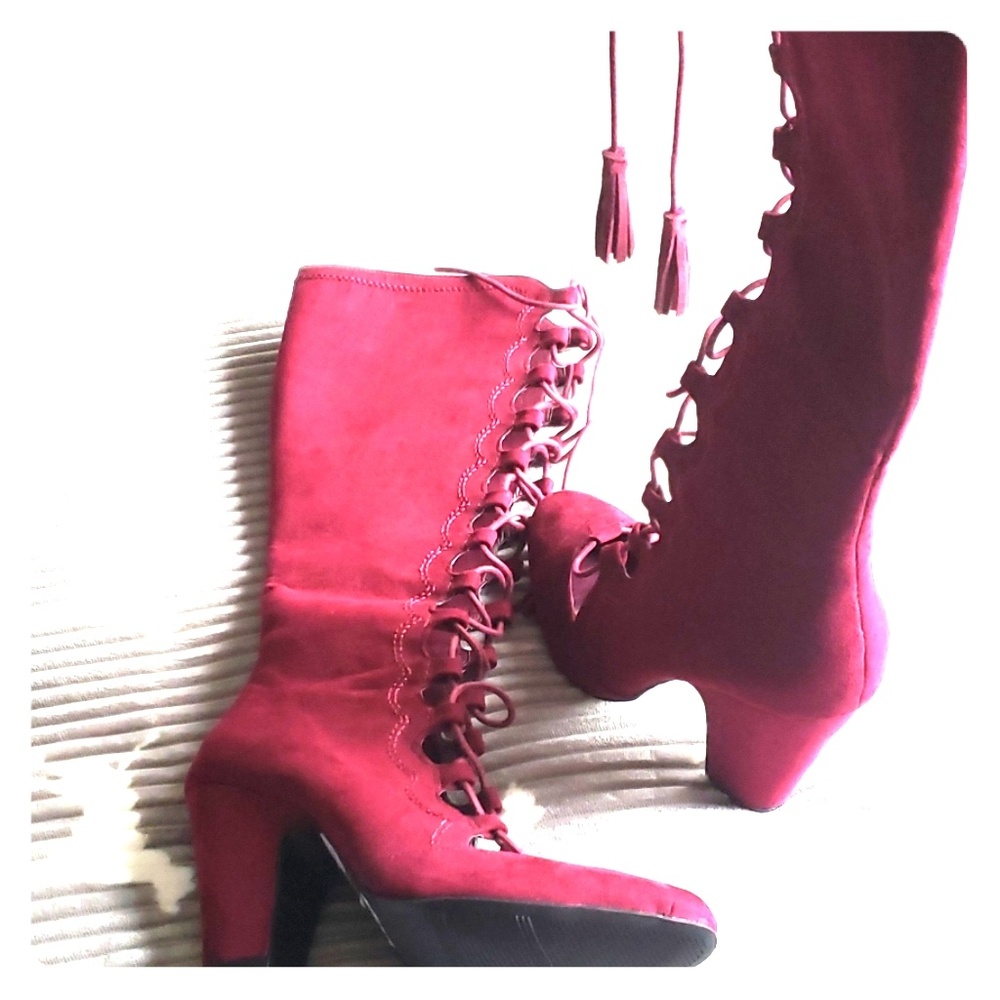 4" lace up boots